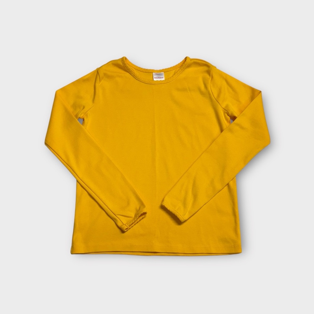 Hanna Andersson Yellow Pima Cotton Tee 140